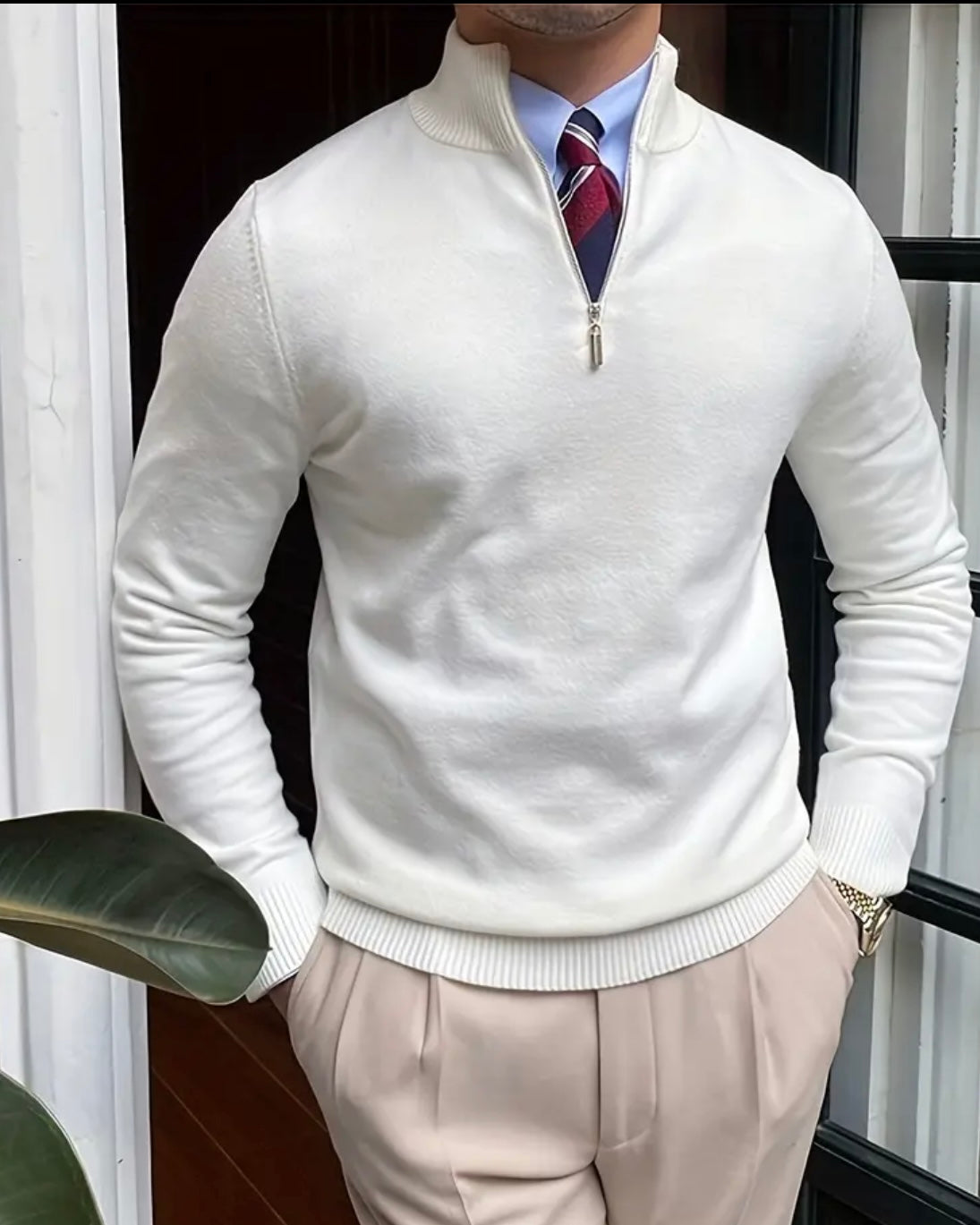 ROMA Quarter Zip Sweater