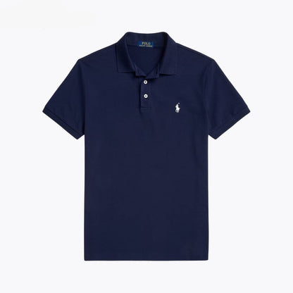 Custom Slim Fit Stretch Mesh Polo Shirt