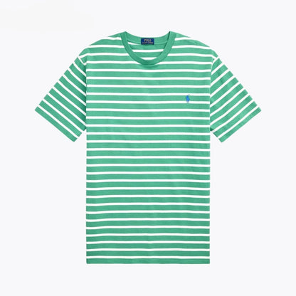 Striped Jersey Crewneck T-Shirt