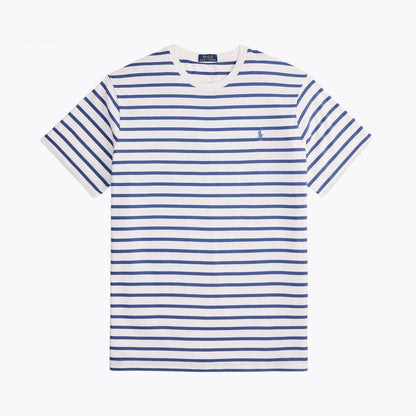 Striped Jersey Crewneck T-Shirt
